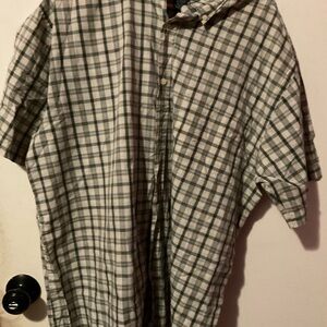 Cherokee Green and White Plaid men’s Button-Up Shirt size XL